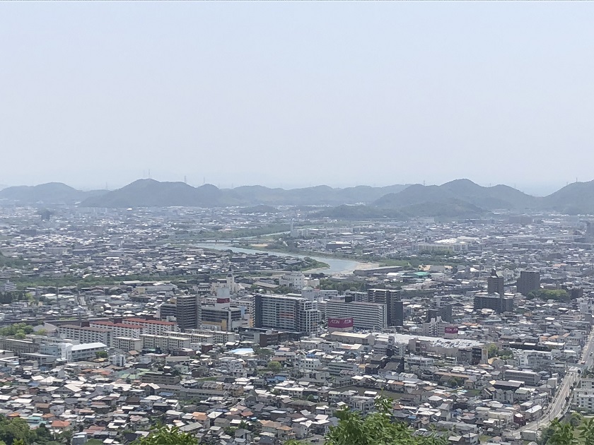 広峰山から見た姫路市街地の景色