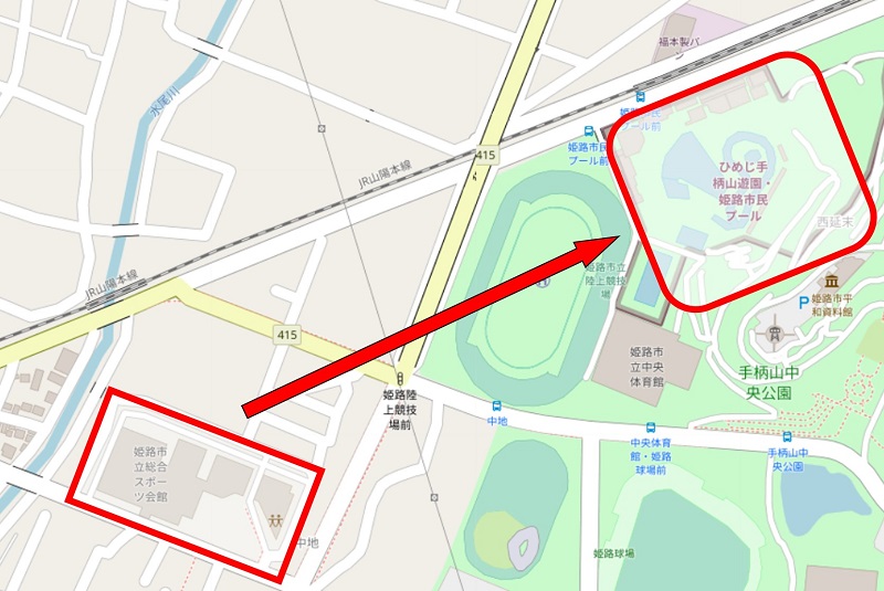 姫路市総合スポーツ会館の移転先イメージ図