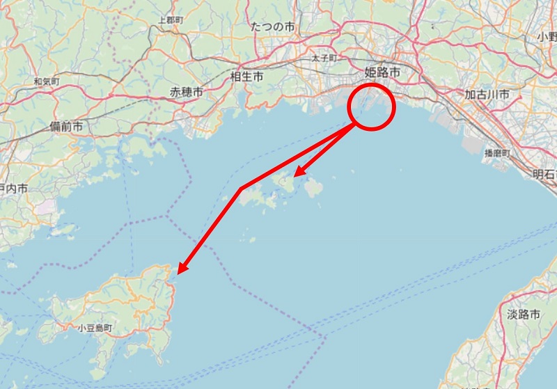 姫路港から家島・小豆島への定期船