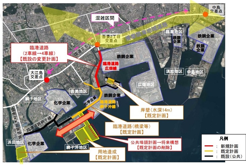 姫路港の開発予定図