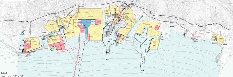 姫路港を示す範囲の地図