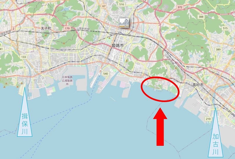 姫路港の地図