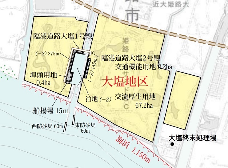 大塩地区の計画図