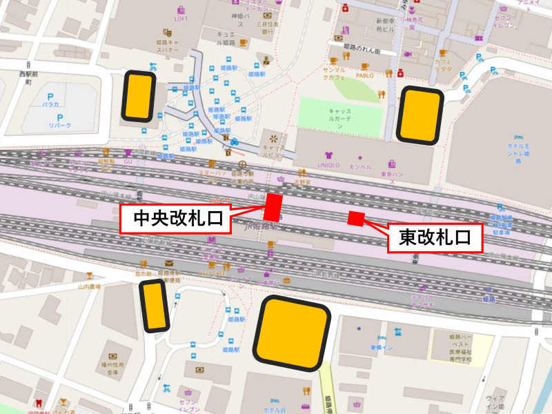 姫路駅ロータリーの地図