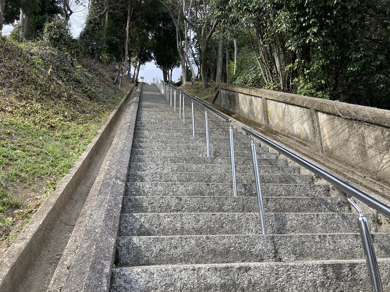 男山を登山する