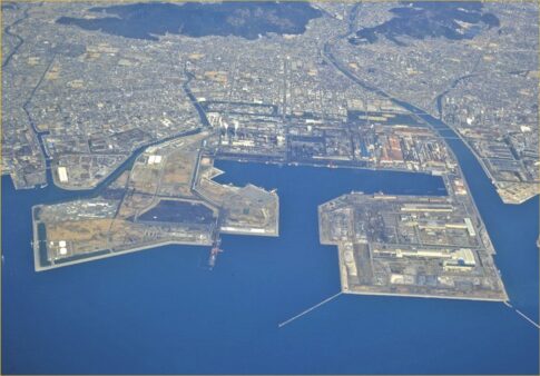 日本製鉄広畑を上空から見た全景