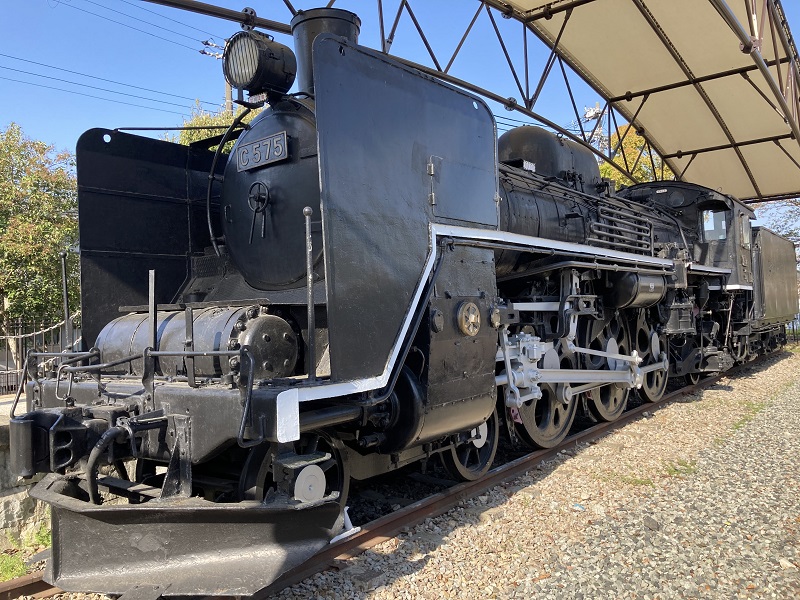蒸気機関車の展示